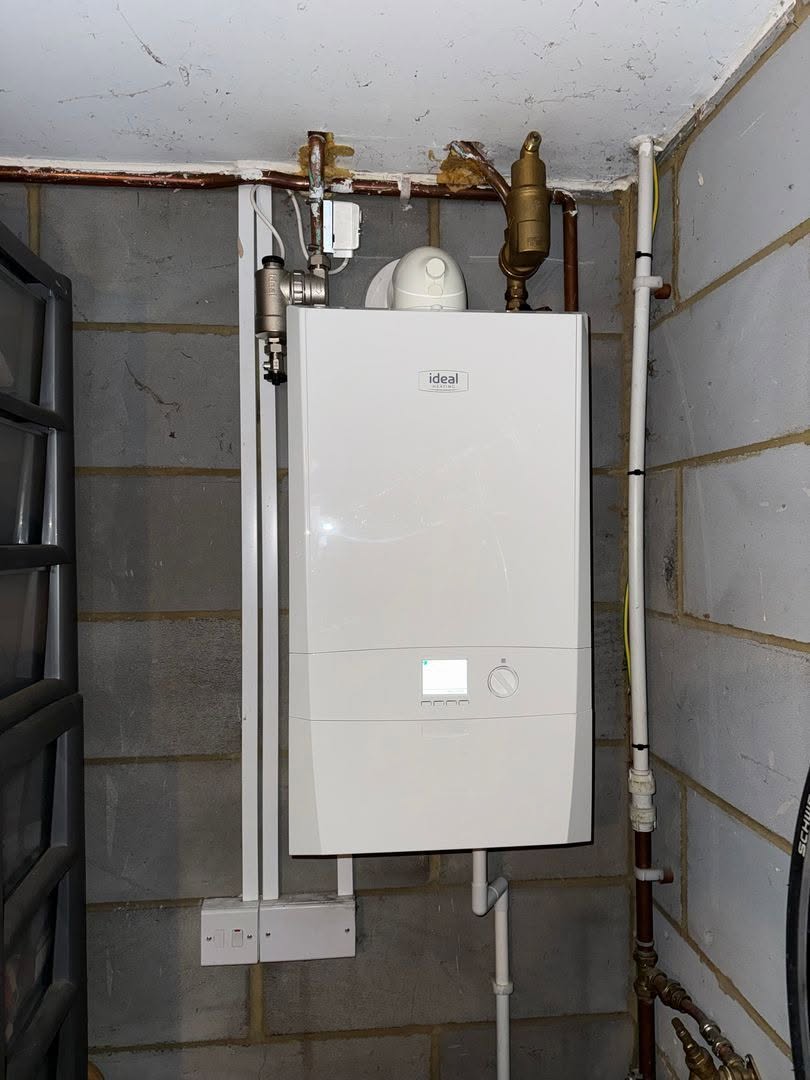 New boiler install with tidy pipework